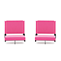 Flash Furniture Grandstand Comfort Seats, Pink/Black, Set Of 2 Seats