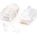 C2G RJ45 Cat5E Modular (with Load Bar) Plug for Round Solid/Stranded Cable - 100pk - RJ-45