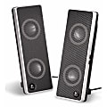 Logitech® V10 2-Piece Notebook Speaker System, Black/Silver 1 thumbnail image