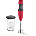 KitchenAid 2-Speed Hand Blender - 2 Speed Setting(s) - 3 Cup - 5 ft - 120 V AC - Stainless Steel, Plastic - Empire Red