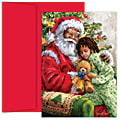Great Papers! Holiday Greeting Cards With Envelopes, 5 5/8" x 7 7/8", Santa Hug, Pack Of 18