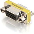 C2G HD15 VGA F/F Mini Gender Changer (Coupler) - 1 x HD-15 Female - 1 x DB-15 Female - Silver, Yellow 1 thumbnail image