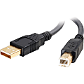 C2G Ultima Series 6.6ft USB A to USB B Cable - USB A to B Cable - USB 2.0 - Black - M/M - Type A Male USB - Type B Male USB - 6.56ft - Charcoal