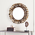 Southern Enterprises Jarva Round Decorative Mirror, 30" x 30", Burnished Gold