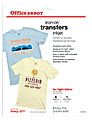 Office Depot® Light Fabric Inkjet Iron-On Transfers, Letter Size (8 1/2" x 11"), Pack Of 6 1 thumbnail image