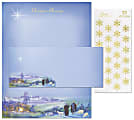 Great Papers! Holiday Stationery Kit, 8 1/2" x 11", Wondrous Light, Set Of 25