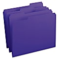 Smead® 1/3-Cut 2-Ply Color File Folders, Letter Size, Purple, Box Of 100