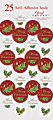 Great Papers! Holiday Foil Seals, 1", Gold/Green/Red, Christmas Holly, Pack Of 50 1 thumbnail image