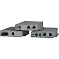 Omnitron Systems Multi-port 10/100 Media Converter with Power over Ethernet (PoE/PoE+) - Network (RJ-45) - 2x PoE (RJ-45) Ports - 1 x SC Ports - 10/100Base-TX, 100Base-FX - 3.11 Mile - Rack-mountable, Rail-mountable, Wall Mountable