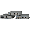 Omnitron Systems Multi-port 10/100 Media Converter with Power over Ethernet (PoE/PoE+) - Network (RJ-45) - 2x PoE (RJ-45) Ports - 1 x SC Ports - 10/100Base-TX, 100Base-FX - 3.11 Mile - Rack-mountable, Rail-mountable, Wall Mountable 1 thumbnail image