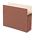 Smead® Redrope File Pockets, Letter Size, 5 1/4" Expansion, 30% Recycled, Redrope, Box Of 50