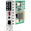 Omnitron iConverter T1/E1 Fiber Media Converter RJ48 SC Single-Mode 60km Module - 1 x T1/E1; 1 x SC Single-Mode; Internal Module; Lifetime Warranty