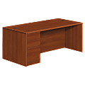 HON® 10700 Series Laminate Left Pedestal Desk, Box/Box/File, Cognac 1 thumbnail image