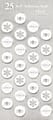 Great Papers! Holiday Foil Seals, 1", Silver/White Foil, Icy Flakes, Pack Of 50