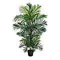 Nearly Natural Areca Palm 48”H Artificial Plant With Planter, 48”H x 16”W x 16”D, Green/Black