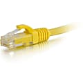 C2G-1ft Cat5e Snagless Unshielded (UTP) Network Patch Cable - Yellow - Category 5e for Network Device - RJ-45 Male - RJ-45 Male - 1ft - Yellow 1 thumbnail image