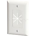DataComm 45-0017-WH Split Plate with Flexible Opening (White) - White - 1 1 thumbnail image