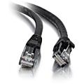 C2G 1ft Cat5e Snagless Unshielded (UTP) Network Patch Ethernet Cable-Black - Category 5e for Network Device - RJ-45 Male - RJ-45 Male - 1ft - Black