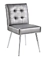 Office Star™ Avenue Six Amity Tufted Dining Chair, Sizzle Pewter/Silver