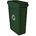 Rubbermaid® Commercial Slim Jim® Waste Receptacle, 23 Gallons, Green