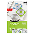Wilson Jones® CD/DVD Sheet Protector Pages, Super-Heavyweight, Side Opening, Clear, Pack Of 10 1 thumbnail image
