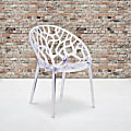 Flash Furniture Specter Series Transparent Oval-Shaped Stacking Side Chair, Clear 1 thumbnail image