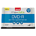 Maxell® DVD-R Recordable Media Spindle, 4.7GB/120 Minutes, Pack Of 50