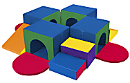 ECR4Kids® SoftZone™ Tunnel Maze Climber, 18"H x 95"W x 95"D, Multicolor