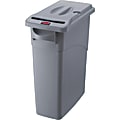 Rubbermaid® Commercial 16-Gallon Document Containers, 24-15/16"H x 11"W x 23-3/16"L, Gray, Set Of 4 Containers