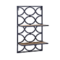 Powell Wyant Wall Shelf, 26"H x 16"W x 7"D, Natural/Nickel 1 thumbnail image