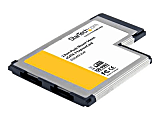 StarTech.com 2 Port Flush Mount ExpressCard 54mm eSATA II Controller Adapter Card - Storage controller - 2 Channel - eSATA 3Gb/s - ExpressCard/54 - 1 thumbnail image
