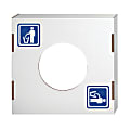 Bankers Box® Waste And Recycling Bin Lids, Waste, 18 1/4" x 18 1/4" x 6", 60% Recycled, White/Blue, Pack Of 10 1 thumbnail image