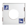 Bankers Box® Waste And Recycling Bin Lids, Waste, 18 1/4" x 18 1/4" x 6", 60% Recycled, White/Blue, Pack Of 10 1 thumbnail image