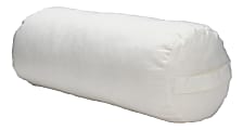 Mind Reader Cylinder Yoga Bolster Cushion, White 1 thumbnail image