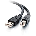 C2G 1m USB Cable - USB A to USB B Cable - M/M - Type A Male USB - Type B Male USB - 3.28ft - Black 1 thumbnail image