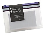 Oxford® At Hand Note Card Zip Pocket, Indigo