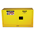 Yellow Piggyback Safety Cabinets, Self-Closing Cabinet, 17 Gallon