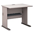 Bush Business Furniture Office Advantage 36"W Computer Desk, Pewter, Standard Delivery