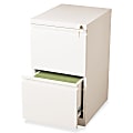 WorkPro® 19-7/8"D Vertical 2-Drawer Mobile Pedestal File Cabinet, Metal, White