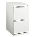 WorkPro® 19-7/8"D Vertical 2-Drawer Mobile Pedestal File Cabinet, White