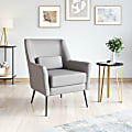Zuo Modern Ontario Plywood And Steel Accent Chair, Gray