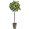 Nearly Natural Orange 38”H Plastic Tree With Planter, 38”H x 16”W x 16”D, Orange/Green