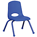ECR4Kids® School Stack Chairs, 12" Seat Height, Blue, Pack Of 6