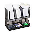 Mind Reader Multipurpose Countertop Organizer, Office Breakroom, Metal 11-1/4"H x 6-129/20"W x 13"D, Black 1 thumbnail image