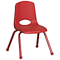 ECR4Kids® School Stack Chairs, 14" Seat Height, Red, Pack Of 6