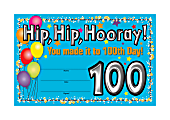 Barker Creek Blank Award Certificates, 100th Day, 8 1/2" x 5 1/2", Pack Of 30 1 thumbnail image