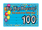 Barker Creek Blank Award Certificates, 100th Day, 8 1/2" x 5 1/2", Pack Of 30 1 thumbnail image