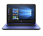 HP 14-am052nr Laptop, 14" Screen, Intel® Celeron®, 4GB Memory, 32GB Solid State Drive, Windows® 10 Home