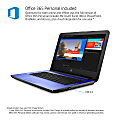 HP 14-am052nr Laptop, 14" Screen, Intel® Celeron®, 4GB Memory, 32GB Solid State Drive, Windows® 10 Home