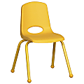 ECR4Kids® School Stack Chairs, 16" Seat Height, Yellow, Pack Of 6